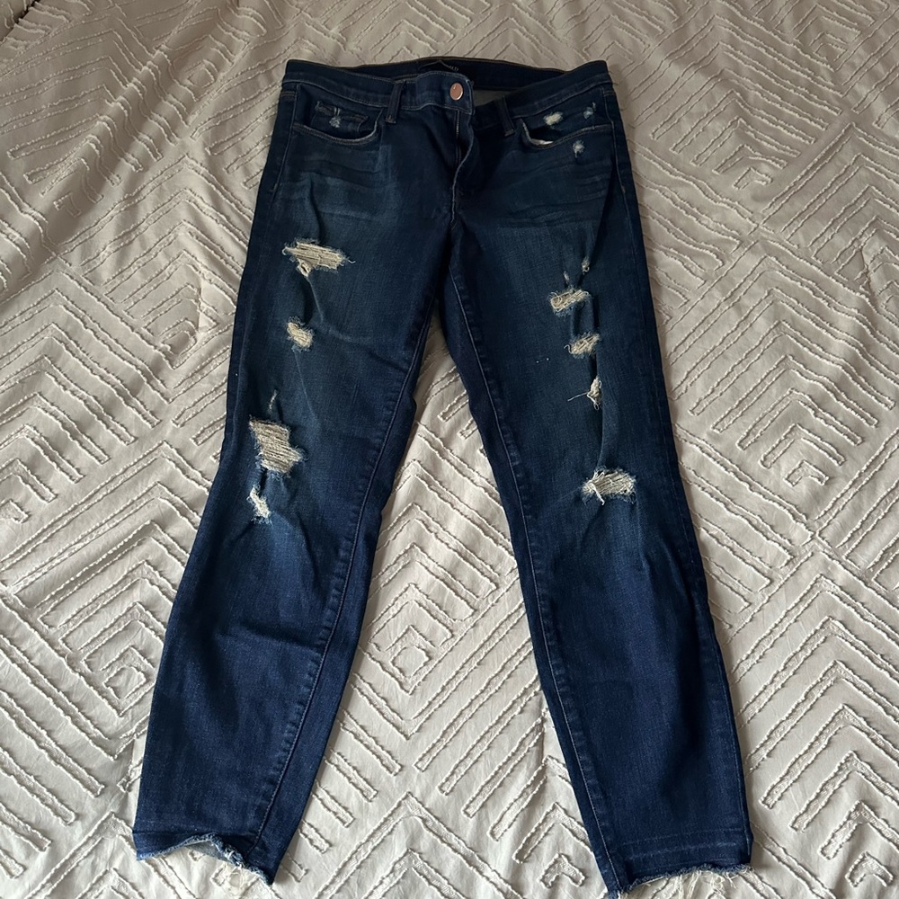 J Brand women’s cropped ripped jeans size 31